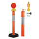 Solar Flashing LED Barricade Beacon Light